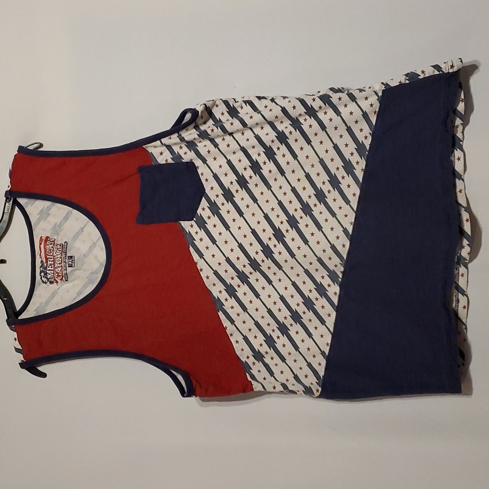 American Garage Mens tank top Red, White, Blue XL